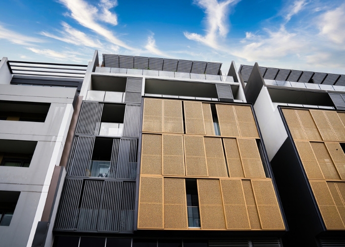 Perforated Aluminium Screening Systems for Privacy and Sun Control by Maxim Louvres