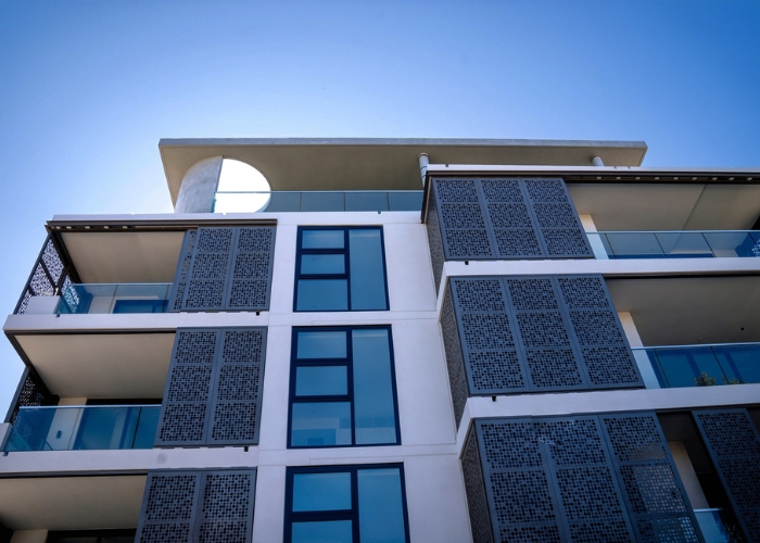 Perforated Aluminium Screening Systems for Privacy and Sun Control by Maxim Louvres