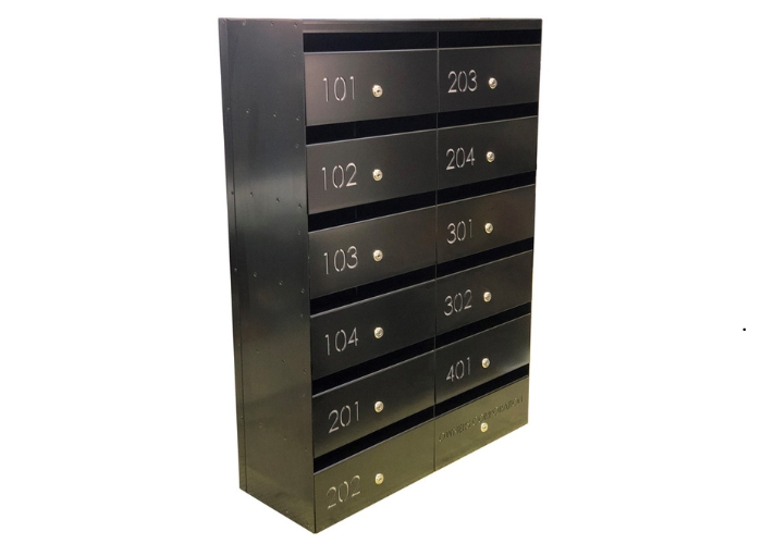 Flat Panel Mailboxes for Custom Door Numbering by Mailmaster