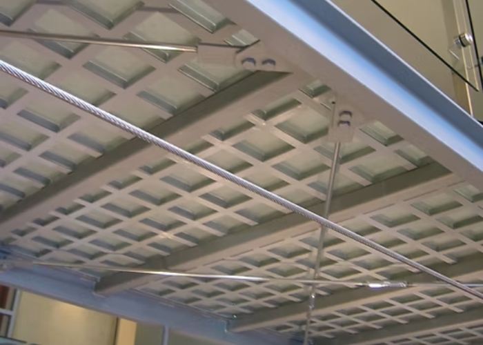 Glass Blocks in Steel Grid by Obeco Glass Blocks