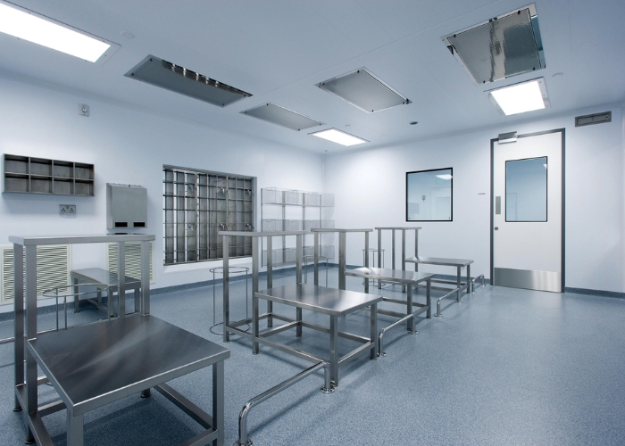 Hygienic Swing Door for Laboratories by Premier Door Systems