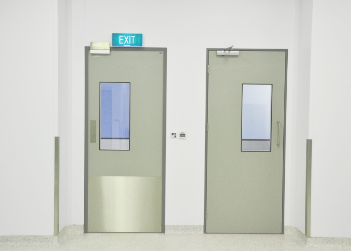 Hygienic Swing Door for Laboratories by Premier Door Systems