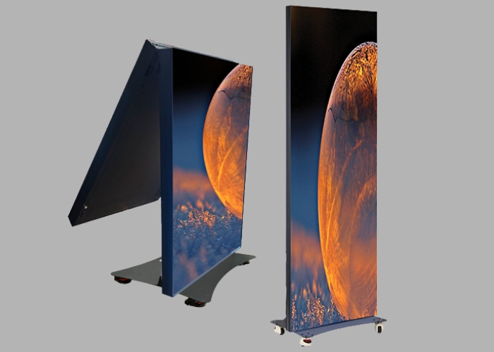 LED Foldable Poster Screen with Hard Case by SAS Signage