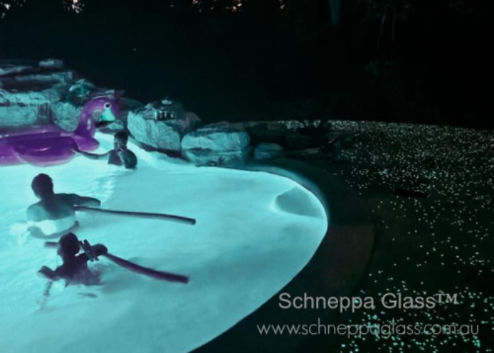 Glow Stones for Pool Surrounds by Schneppa Glass