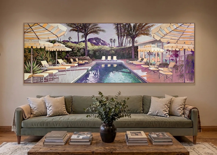 Swimming Pool Painting on Canvas by SOHO Galleries