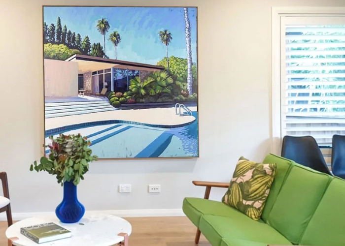 Swimming Pool Painting on Canvas by SOHO Galleries