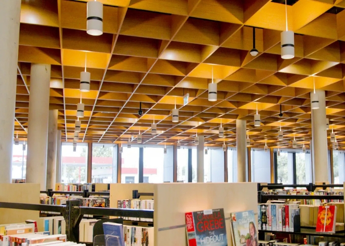 Acoustic Timber Ceiling and Wall Systems for Public Spaces by SUPAWOOD