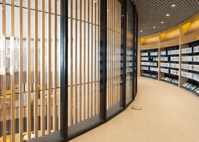 Fire Rated Glazed Curtain Wall at Perth City Library by Technical Protection Systems