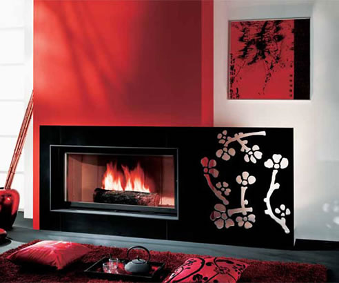 designer fireplace