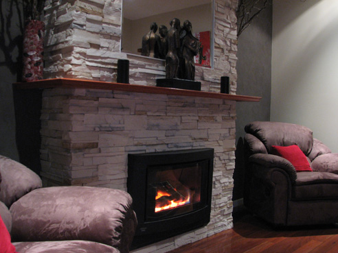 craftstone used for fireplace