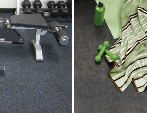 recycled rubber gym flooring
