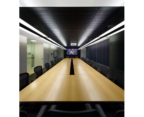 sound absorbing panels in conference room
