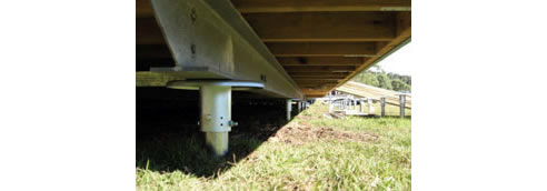 screw pier under house
