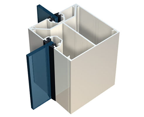 three way coner post for commercial glazed framing