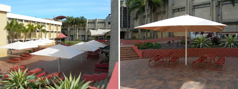 commercial umbrellas at nudgee college