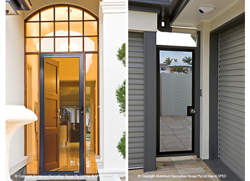 hinged security doors