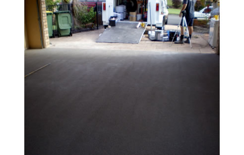 garage floor renovated with armafloor