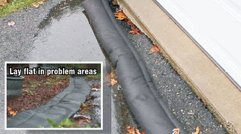 flood barrier sandless sandbags