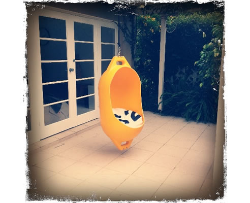 marine buoy hanging chair