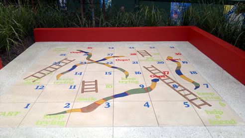 snakes and ladders outdoor play area