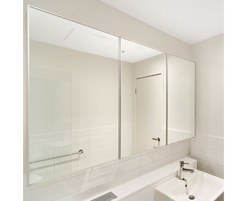 mirrored vanity doors