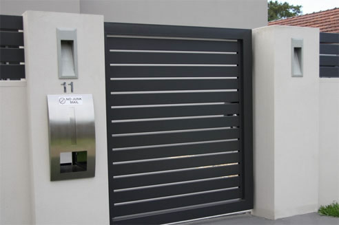 integrated letterbox front fence wall