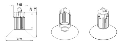 high bay technical drawing
