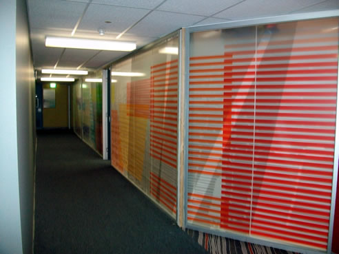 printed window film in office