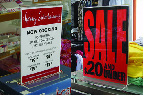 acrylic sign holders