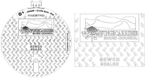 custom designed manhole covers wingecarribee shire council