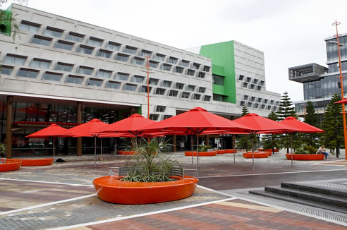 red awnet umbrellas dandenong plaza