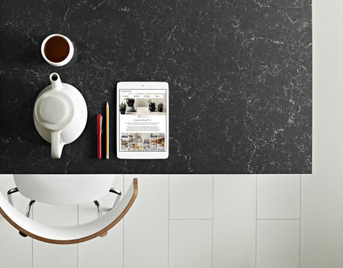 caesarstone bench and ipad
