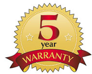 5 year warranty