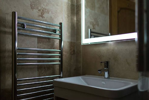 stone tiles in bathroom