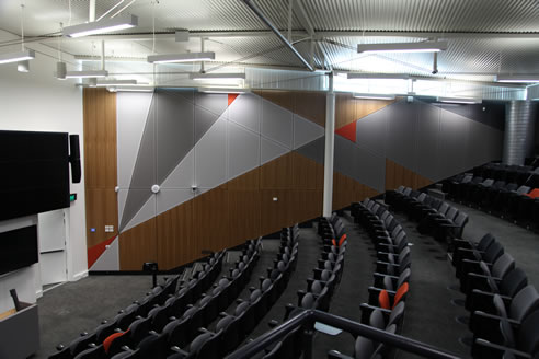 decor systems timber acoustic panels at radford college