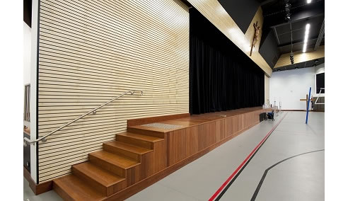 auditorium continuous slotted acoustic panels