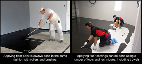 floor painting and floor coating application