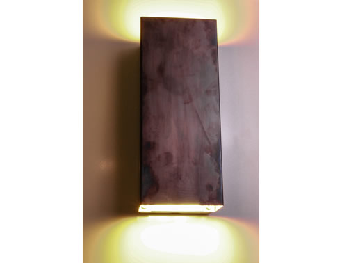 aged brass up down light