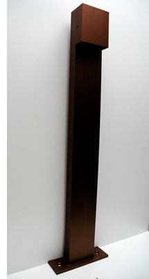 surface mount bollard aged brass