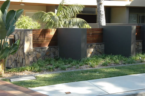 monarostone clad fence