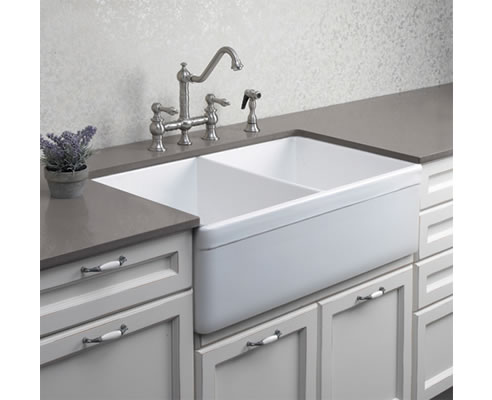 double venice fireclay sink