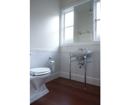 hardwax oiled timber floor in bathroom