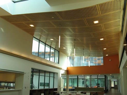 supawood pre-finished timber acoustic ceiling lining system
