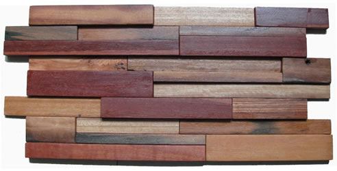 stacked timber wall panelling