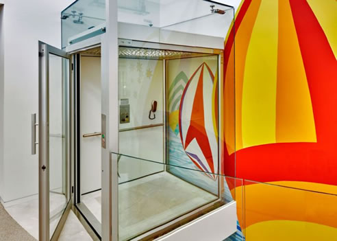 glass tower home lift