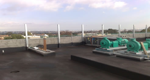 liquid rubber waterproofed roof