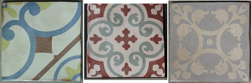 patterned moroccan style tiles