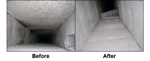 air-conditioning duct cleaning before and after