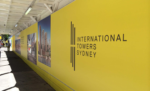 printed construction hoarding