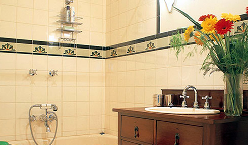 art deco bathroom border tiles